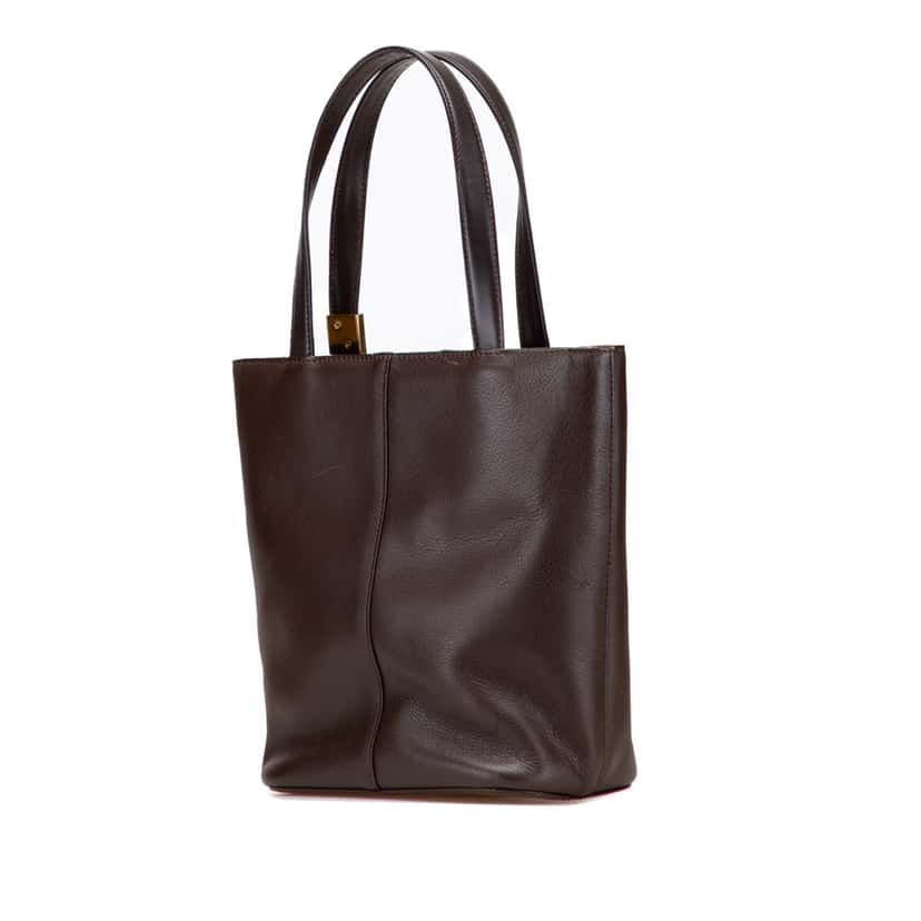 Burberry Leather Tote Brown Leather Good condition - Back View