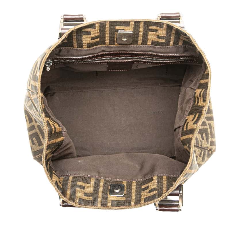 Fendi Small Zucca Canvas Twins Tote Brown Canvas Good condition - Model View