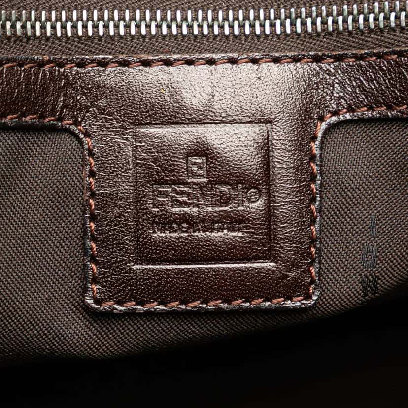 Fendi Small Zucca Canvas Twins Tote Brown Canvas Good condition - Box View