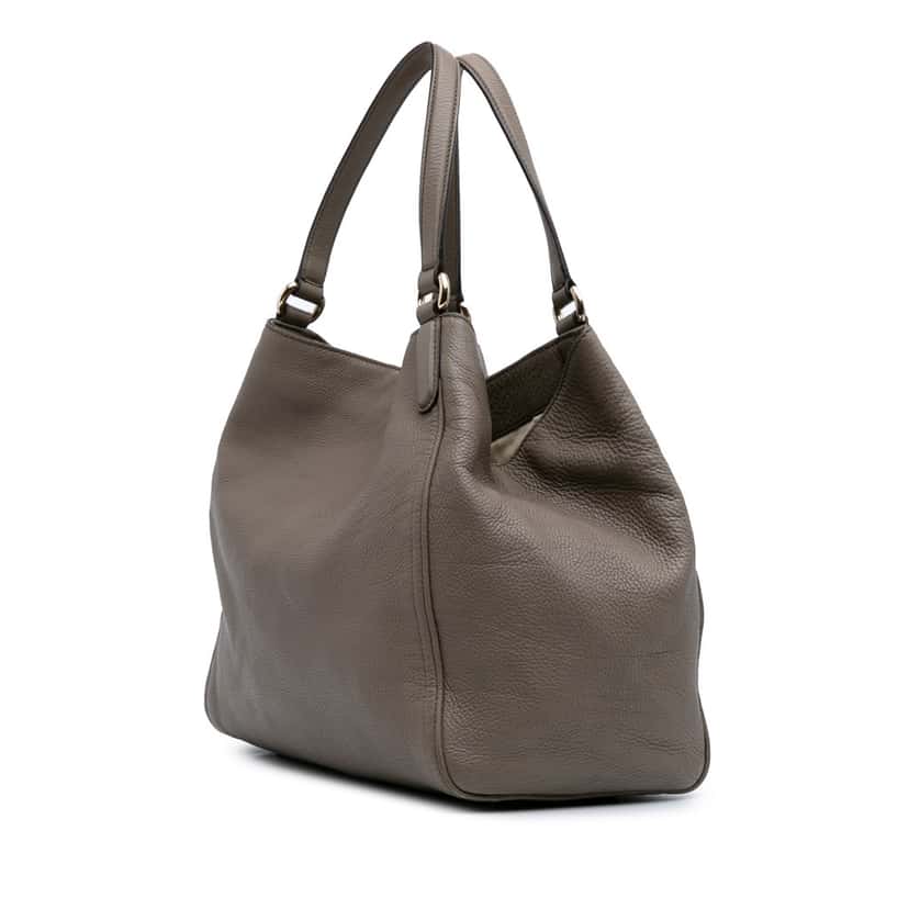 Gucci Medium Leather Soho Cellarius Tote Brown Leather Good condition - Back View