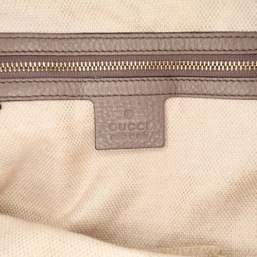 Gucci Medium Leather Soho Cellarius Tote Brown Leather Good condition - Box View