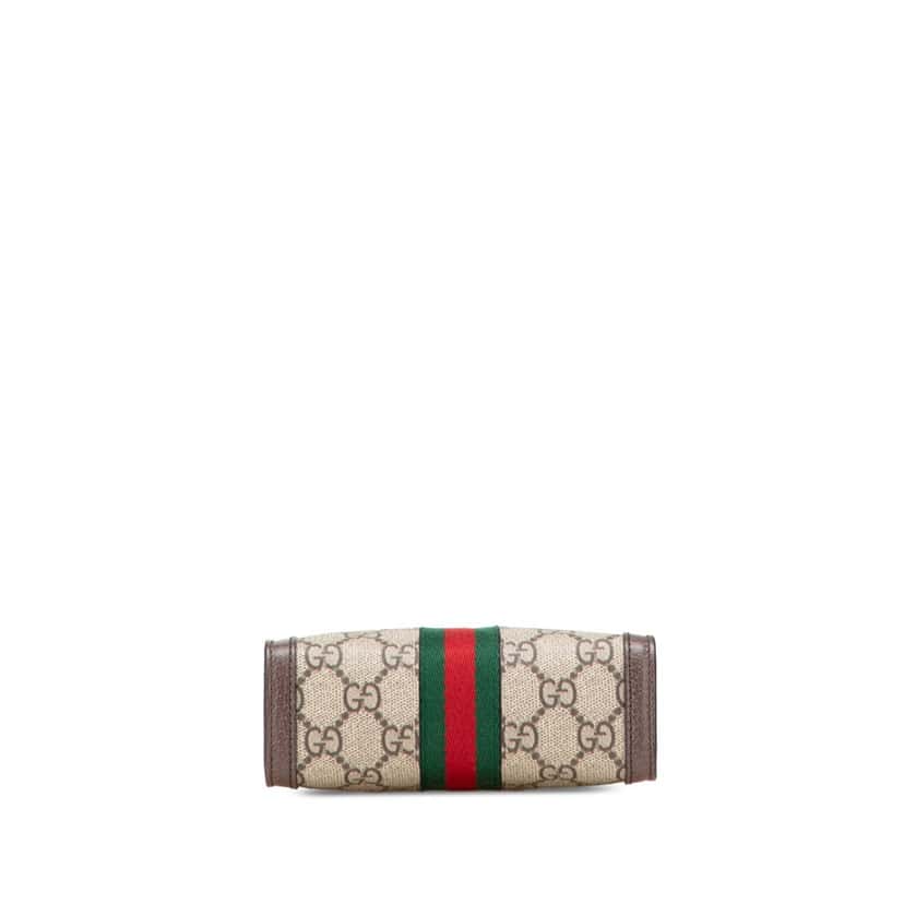 Gucci Mini GG Supreme Ophidia Web Satchel Brown Canvas Good condition - Inside View