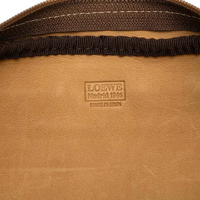 Loewe Anagram Suede Crossbody Brown Leather Good condition - Box View