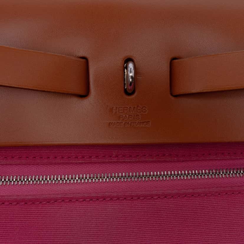 Hermès Toile Herbag Zip 31 Pink Canvas Good condition - Box View