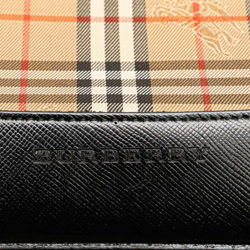 Burberry Haymarket Check Canvas Tote Brown Canvas Good condition - Box View
