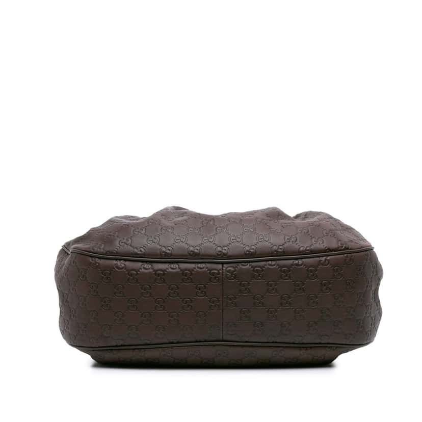 Gucci Medium Guccissima Sukey Shoulder Bag Brown Leather Good condition - Inside View