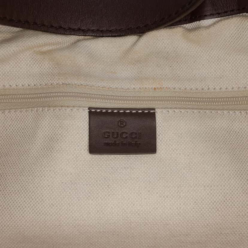 Gucci Medium Guccissima Sukey Shoulder Bag Brown Leather Good condition - Box View