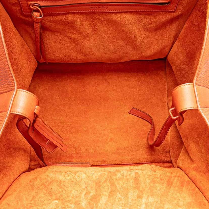 Celine Medium Leather Phantom Luggage Tote Orange Leather Good condition - Model View