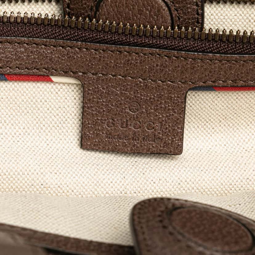 Gucci GG Supreme Night Courrier Vertical Satchel Brown Canvas Good condition - Box View
