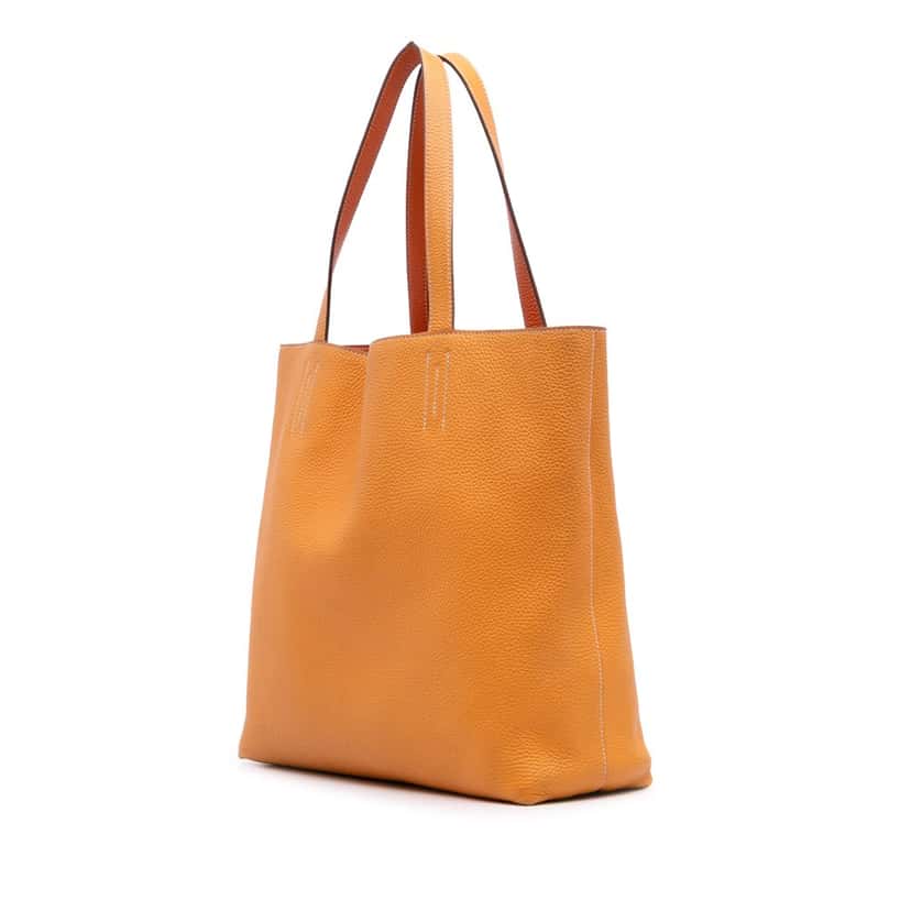 Hermès Clemence Double Sens 36 Orange Leather Good condition - Back View