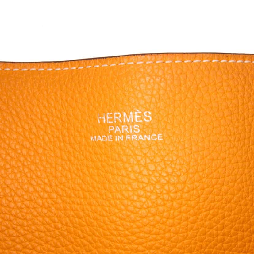 Hermès Clemence Double Sens 36 Orange Leather Good condition - Box View