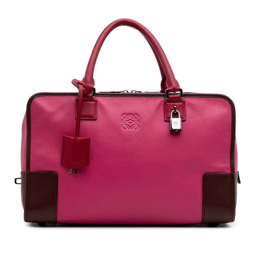 Loewe Tricolor Goatskin Amazona 36 Pink Leather Good condition - Front View