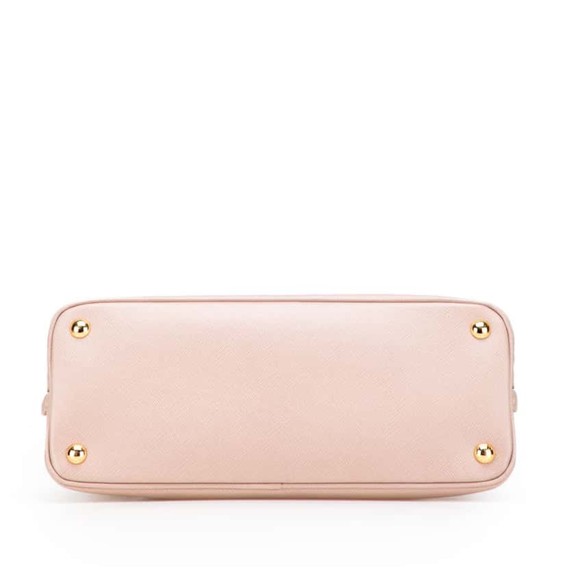 Prada Medium Saffiano Lux Promenade Satchel Pink Leather Good condition - Inside View