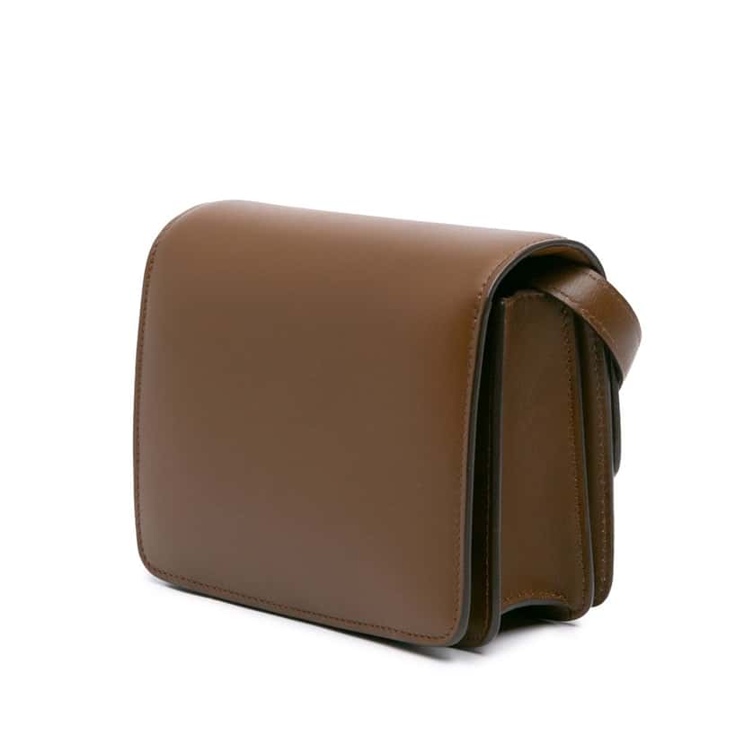 Celine Small Calfskin Classic Box Brown Leather Good condition - Back View