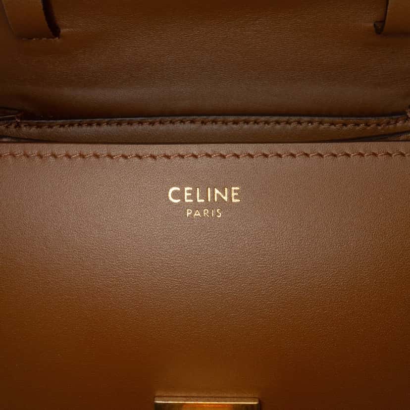 Celine Small Calfskin Classic Box Brown Leather Good condition - Box View
