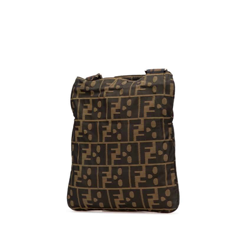 Fendi Zucca Canvas Skull Crossbody Brown Canvas Very good condition - Back View