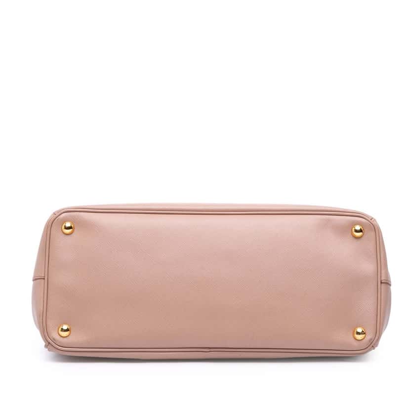 Prada Large Saffiano Lux Galleria Double Zip Satchel Pink Leather Good condition - Inside View