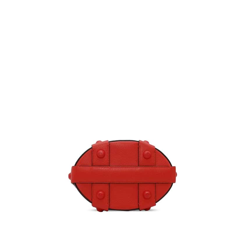 Salvatore Ferragamo Leather Cage Bucket Bag Red Leather Good condition - Inside View