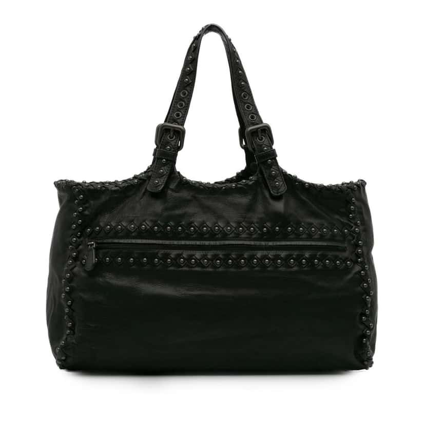 Bottega Veneta Studded Leather Tote Black Leather Good condition - Front View