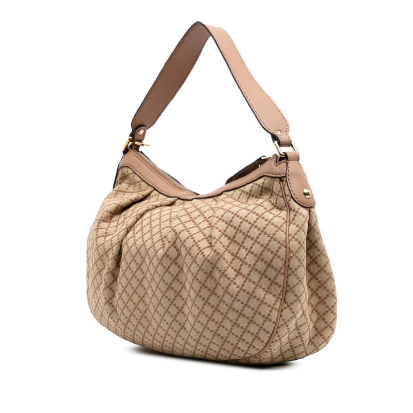 Gucci Diamante Canvas Sukey Shoulder Bag Brown Canvas Good condition - Back View