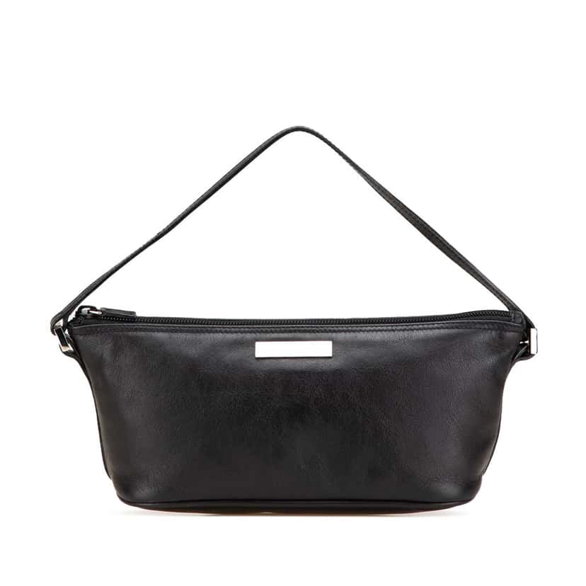 Gucci Leather Boat Black Leather Good condition - Front View