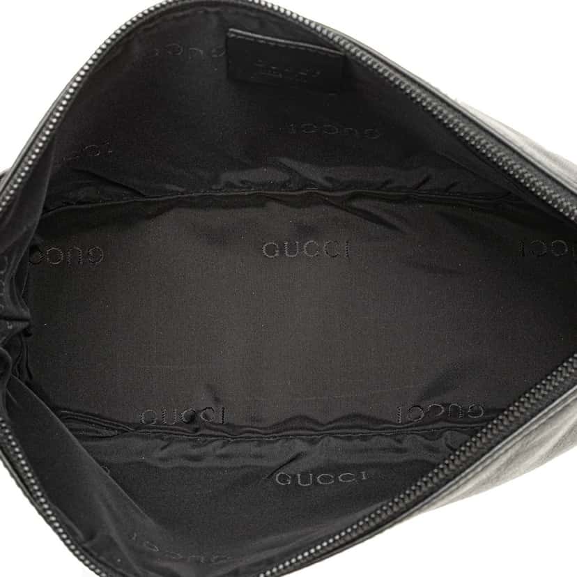 Gucci Leather Boat Black Leather Good condition - Model View