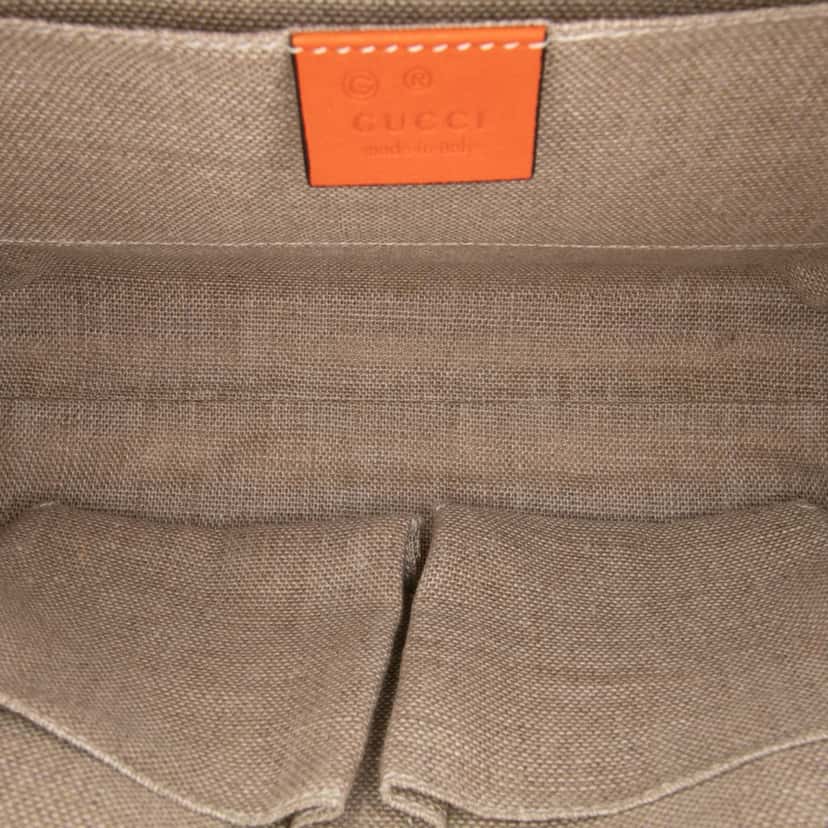 Gucci Medium Microguccissima Emily Shoulder Bag Orange Leather Good condition - Inside View