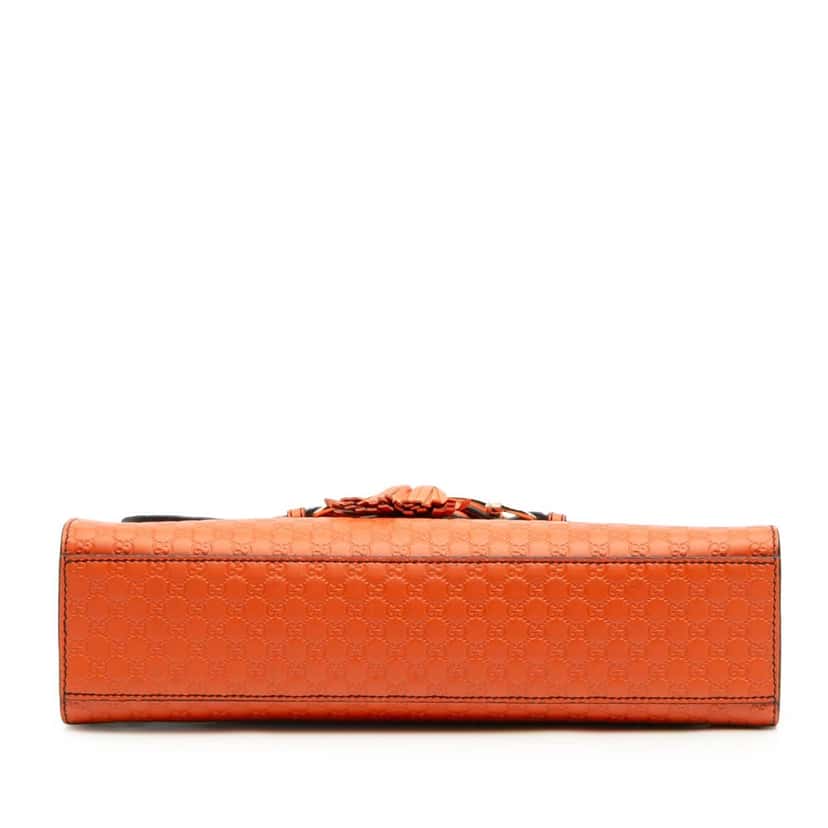 Gucci Medium Microguccissima Emily Shoulder Bag Orange Leather Good condition - Model View