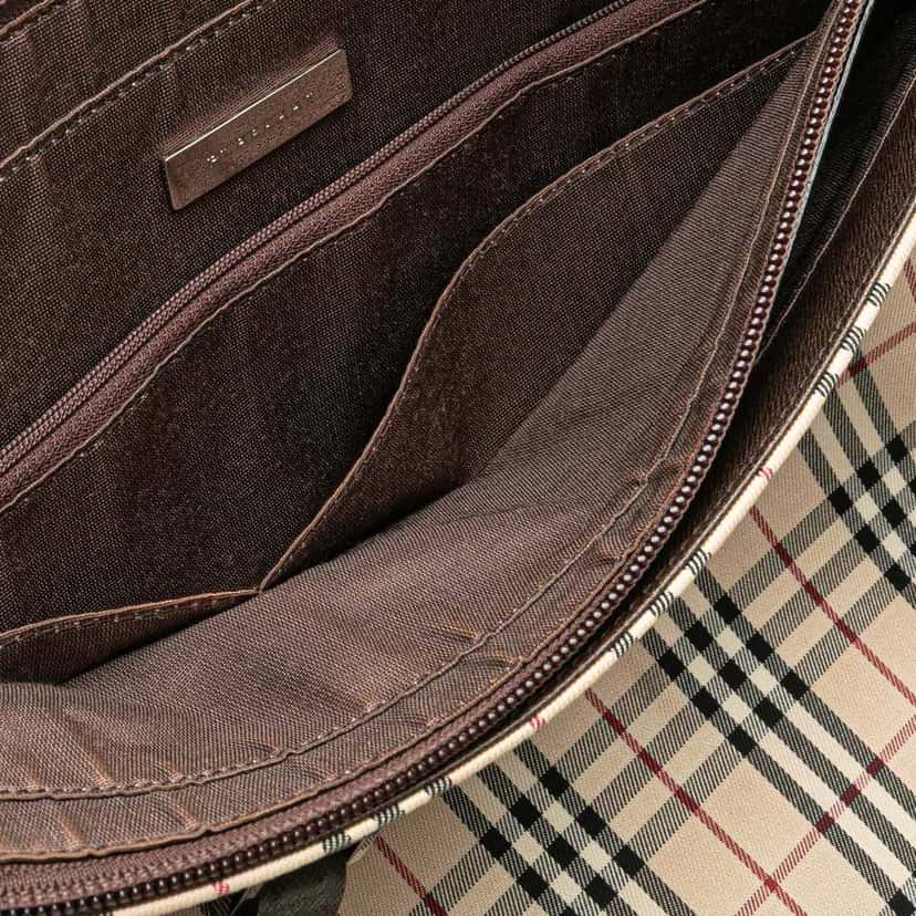 Burberry House Check Canvas Tote Brown Canvas Good condition - Box View