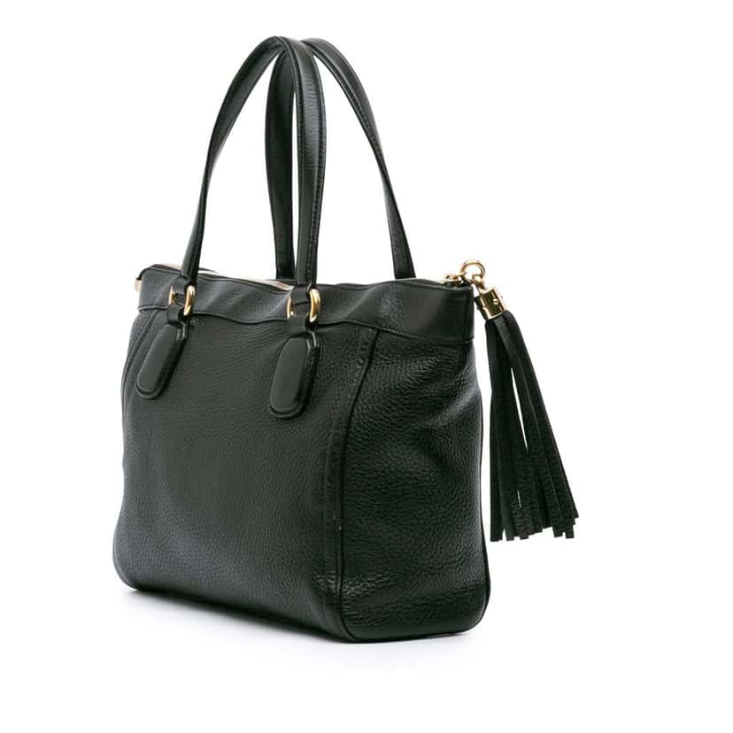 Gucci Small Leather Soho Working Tote Black Leather Good condition - Back View