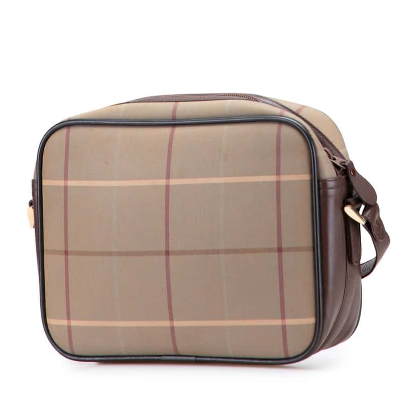 Burberry Vintage Check Canvas Crossbody Brown Canvas Good condition - Back View