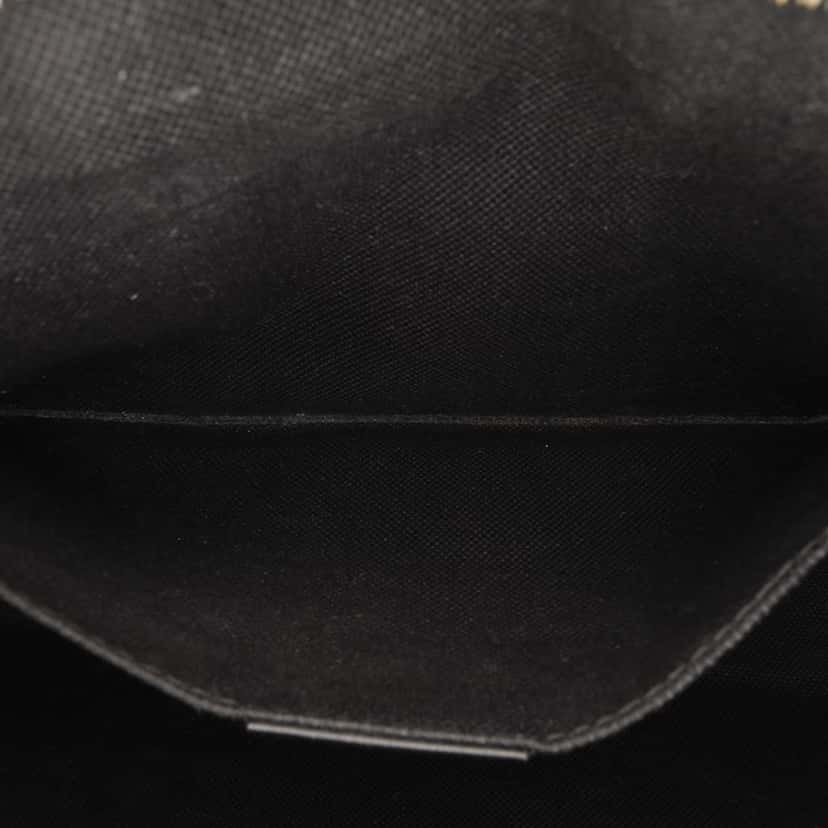 Gucci GG Supreme Web Clutch Black Canvas Good condition - Box View