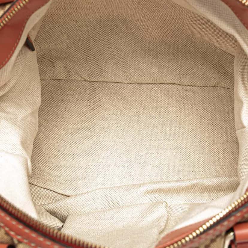 Gucci Diamante Canvas Sukey Satchel Brown Canvas Good condition - Model View