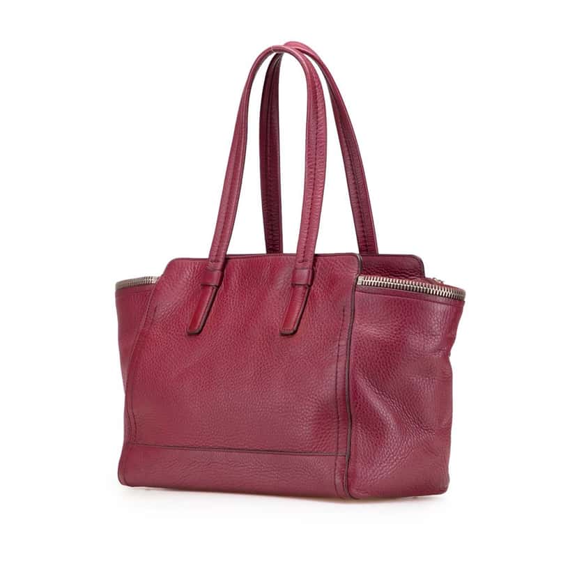 Salvatore Ferragamo Leather Verve Tote Red Leather Good condition - Back View