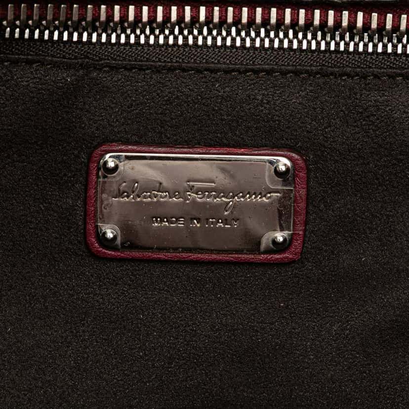Salvatore Ferragamo Leather Verve Tote Red Leather Good condition - Box View