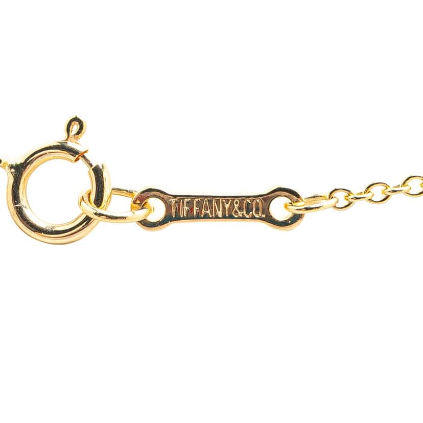 Tiffany & Co Elsa Peretti 18K Yellow Gold Open Heart Pendant Necklace Gold Gold Good condition - Model View