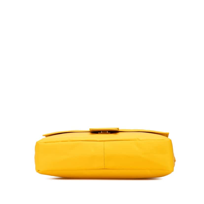 Fendi Large Econyl Nylon Baguette Satchel Yellow Very good condition - Inside View
