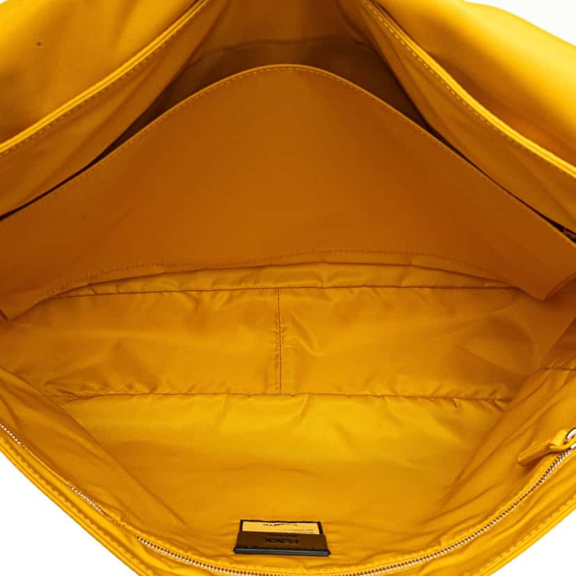 Fendi Large Econyl Nylon Baguette Satchel Yellow Very good condition - Model View
