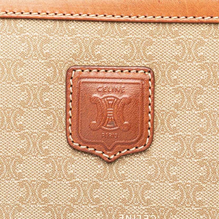 Celine Macadam Coated Canvas Clutch Brown Canvas Good condition - Box View
