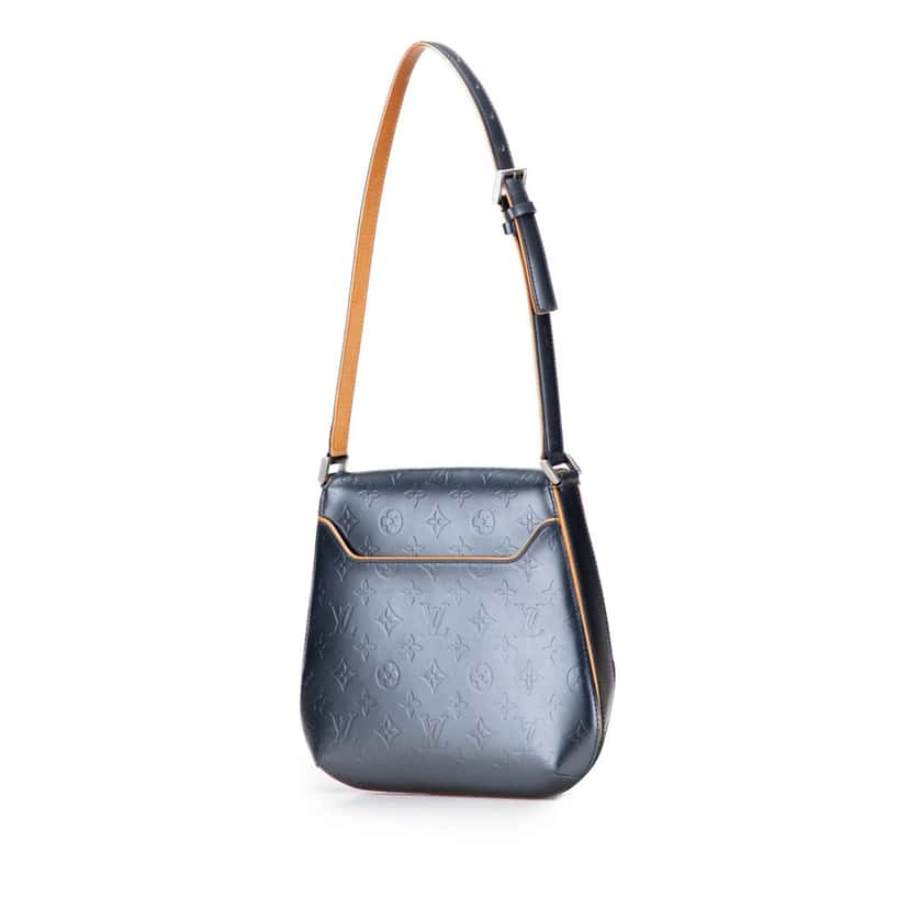 Louis Vuitton Monogram Mat Webster Street Blue Leather Good condition - Back View