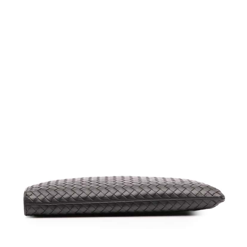 Bottega Veneta Leather Intrecciato Clutch Black Leather Good condition - Inside View