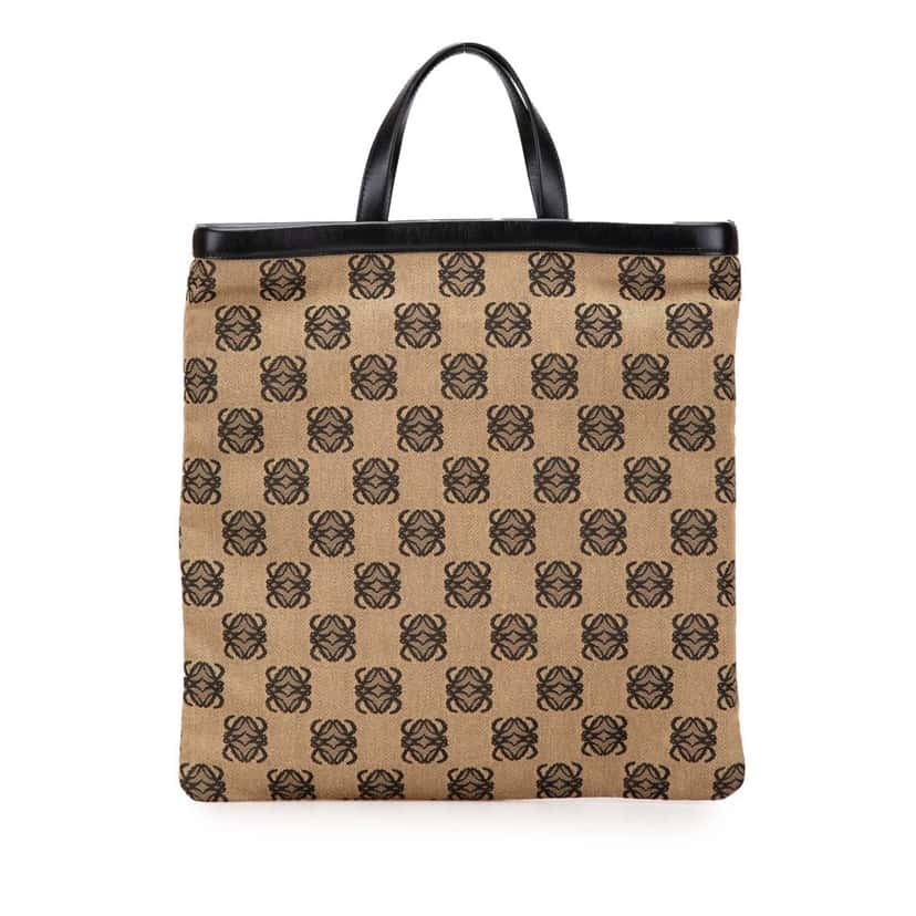 Loewe Anagram Canvas Tote Brown Canvas Good condition - Front View