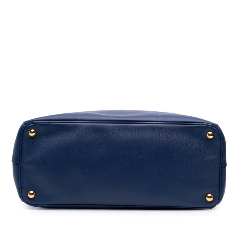 Prada Large Saffiano Lux Galleria Double Zip Satchel Blue Leather Good condition - Inside View