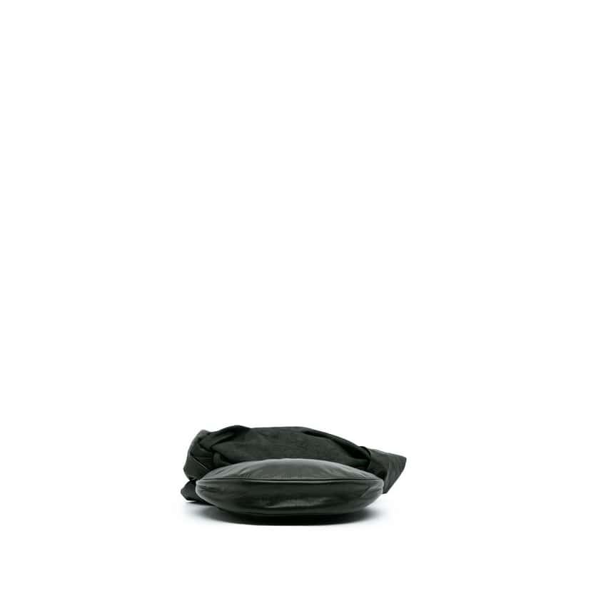 Bottega Veneta Calfskin Foulard Shoulder Bag Green Leather Good condition - Inside View