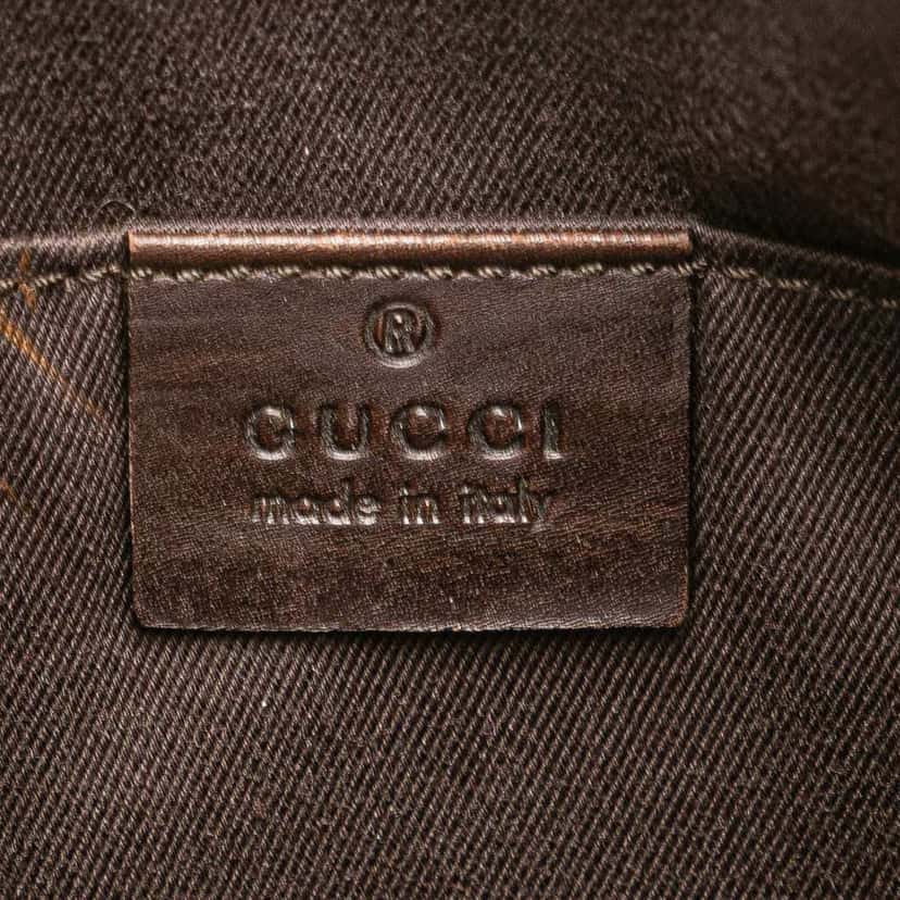 Gucci GG Denim Shoulder Bag Brown Denim Good condition - Box View