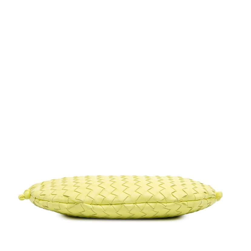Bottega Veneta Medium Lambskin Intrecciato Turn Pouch Yellow Leather Good condition - Inside View