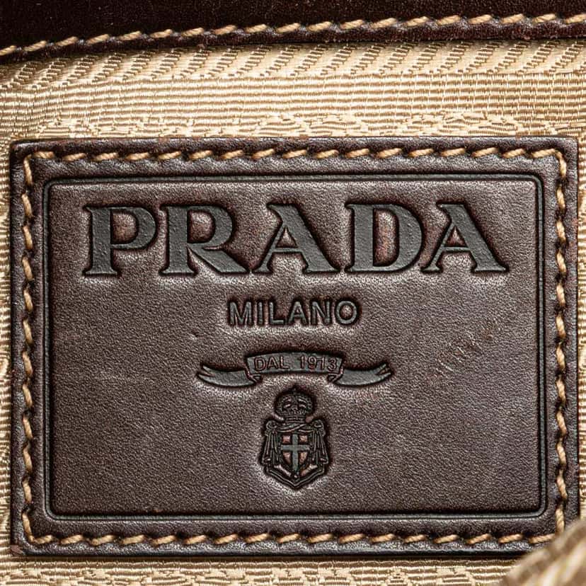 Prada Canvas Canapa Logo Crossbody Brown Canvas Good condition - Box View