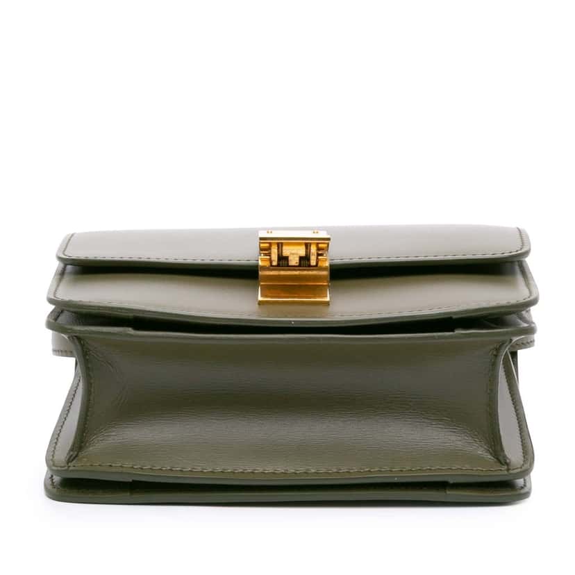 Celine Small Calfskin Classic Box Green Leather Good condition - Inside View