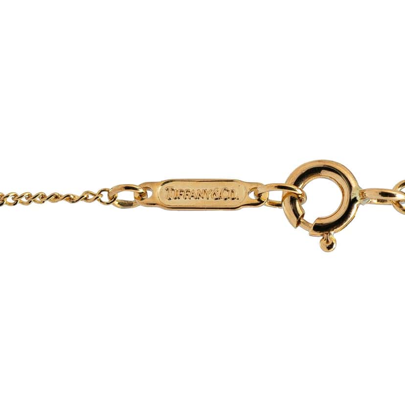 Tiffany & Co 18K Yellow Gold Leaf Heart Pendant Necklace Gold Gold Good condition - Back View