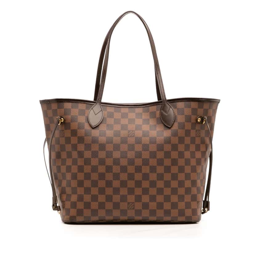 Louis Vuitton Damier Ebene Neverfull MM Brown Canvas Good condition - Front View